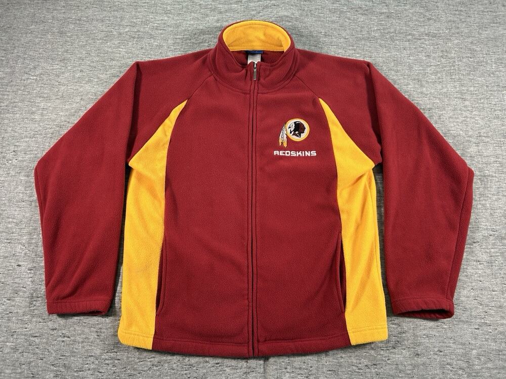 Vintage Reebok NFL Washington Redskins Fleece Jacket Mens Medium Full-Zip